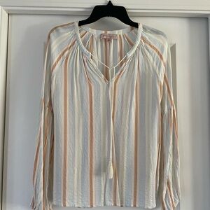Philosophy Pastel Striped V-Neck Blouse